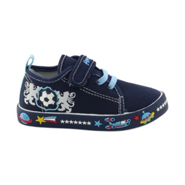 American Club Sneakers sneakers americane sottopiede in pelle blu navy blu bianco