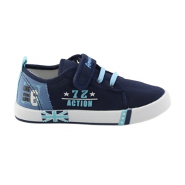 American Club Sneakers sneakers americane sottopiede in pelle blu navy blu