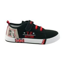 American Club Sneakers sneakers americane sottopiede in pelle rosso nero