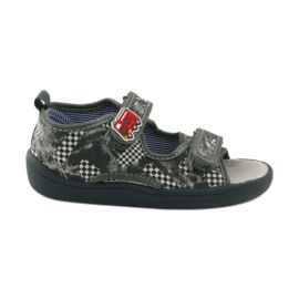 American Club Sandali con soletta in pelle americana grigio bianca