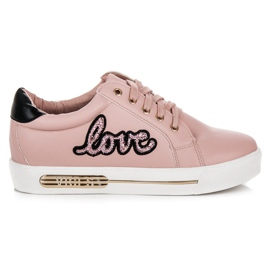 Vices Sneakers con lacci Love rosa