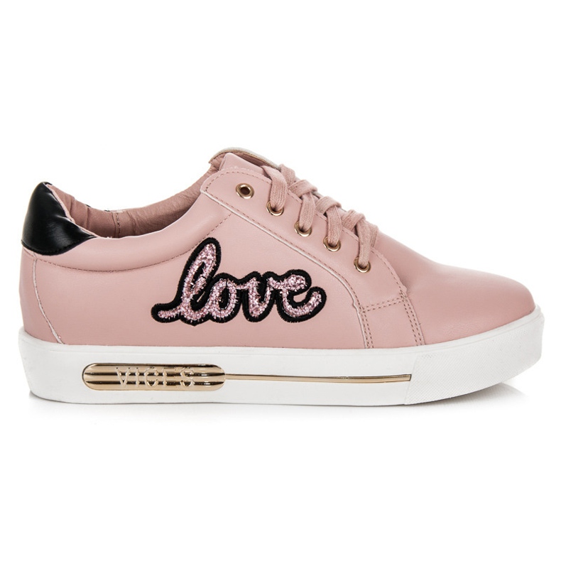 Vices Sneakers con lacci Love rosa