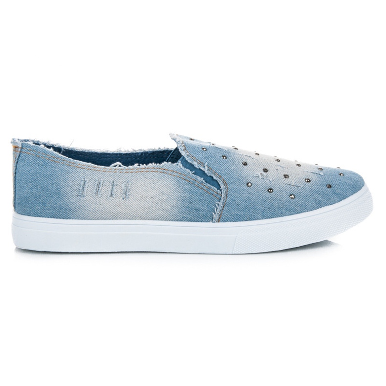 Bella Paris Slip on in denim blu