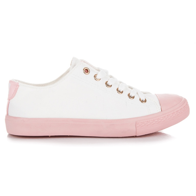 Sneakers bianche e rosa