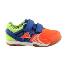 Sneakers indoor American Club ADI 170620 arancione, blu, verde arancia bianco