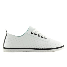 Sneakers da donna bianche L-6 Nere bianco