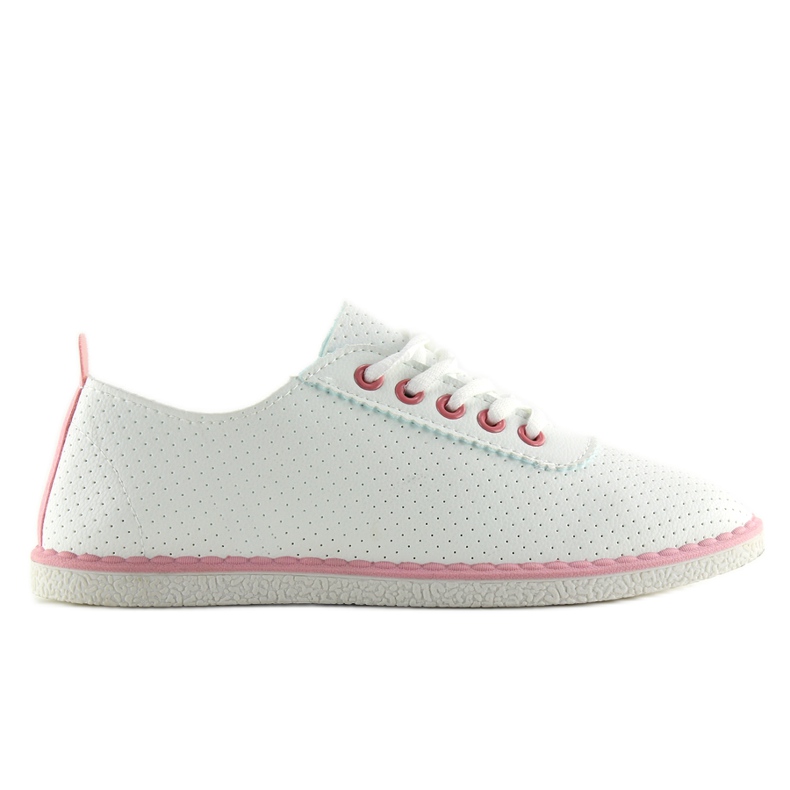 Sneakers da donna bianche L-6 Rosa bianca