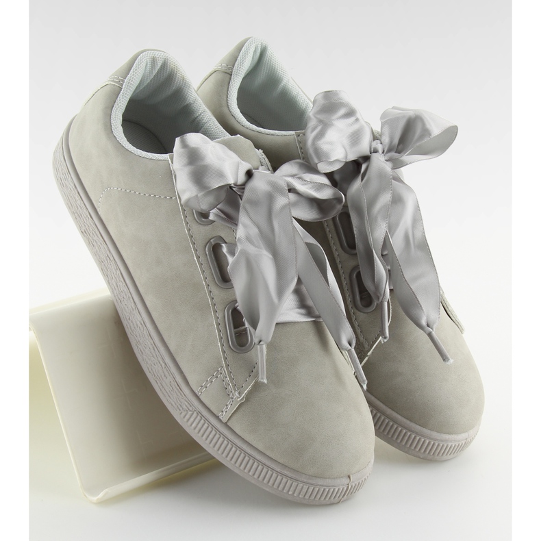 Sneakers grigie BL1250-SP grigie con nastro grigio