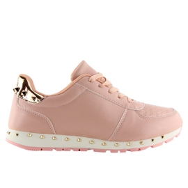 Scarpe sportive con borchie rosa BK-85 Pink giallo