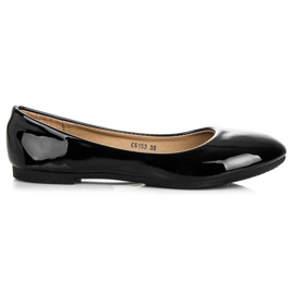Ballerine laccate nero