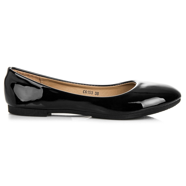 Ballerine laccate nero