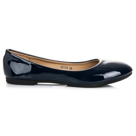 Ballerine laccate blu