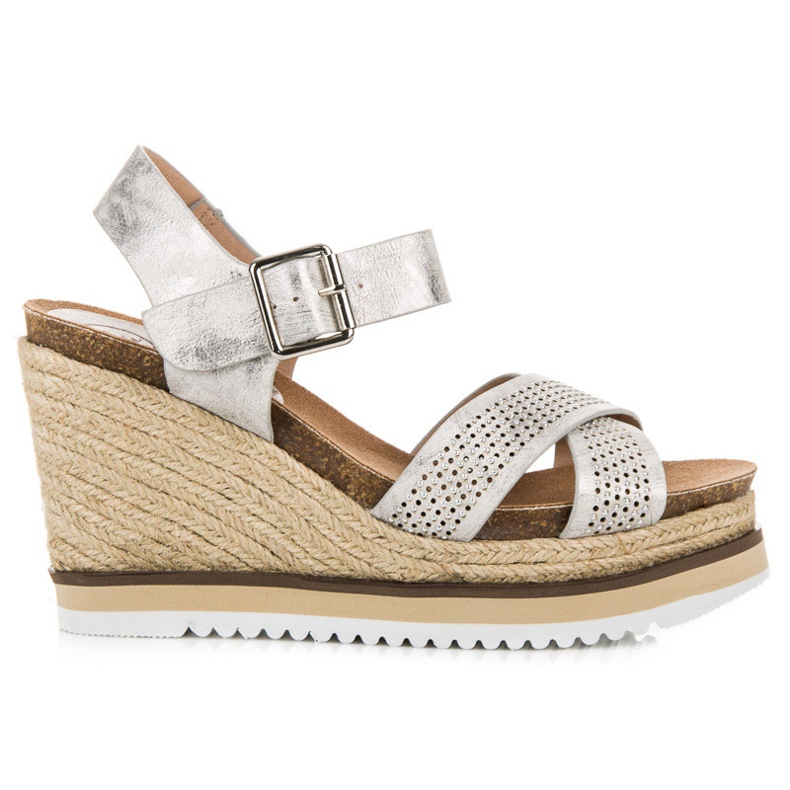 Kylie Sandali con zeppa grigio