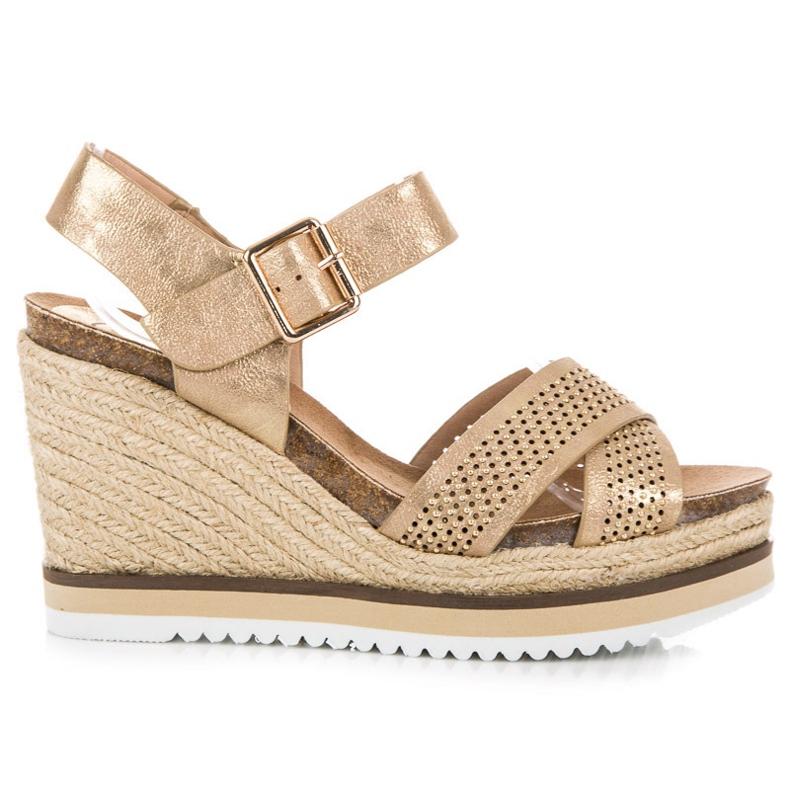 Kylie Sandali con zeppa giallo