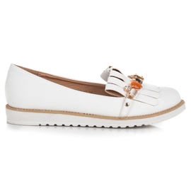 Vices Mocassini con perline bianco