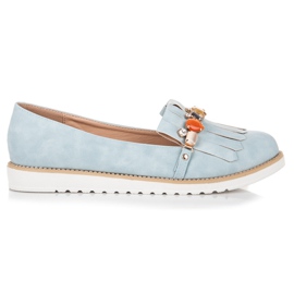 Vices Mocassini con perline blu