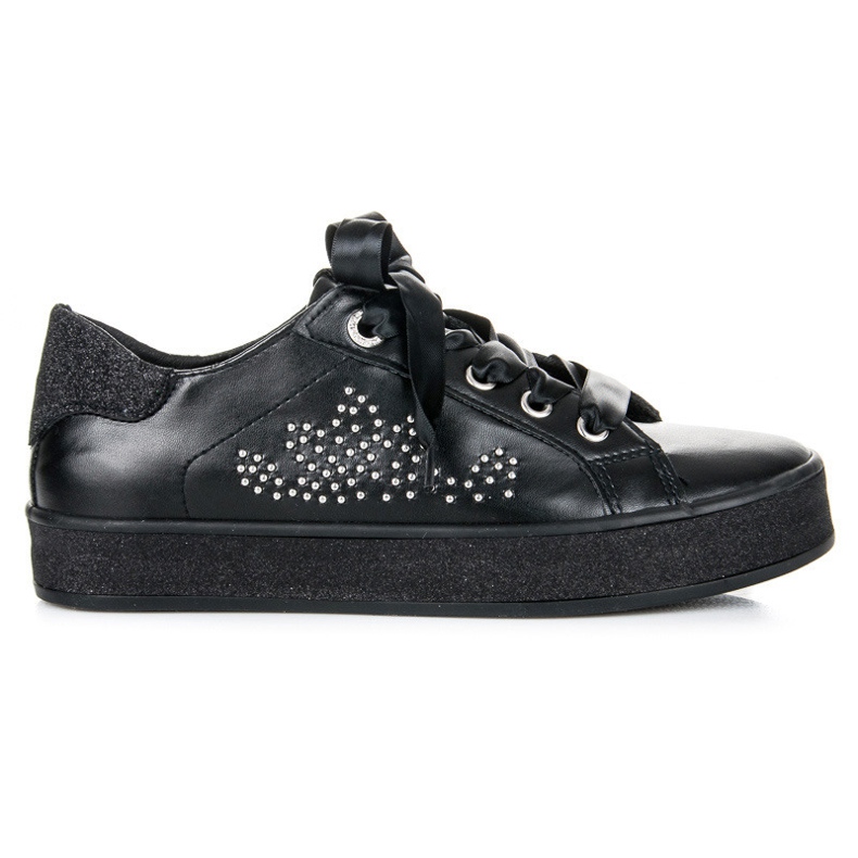 Sneakers Glitterate Con Un Nastro nero