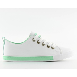 Sneakers da donna bianche A88-07 verde bianca