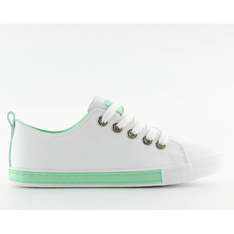 Sneakers da donna bianche A88-07 verde bianca