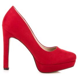 Vices Tacchi in camoscio sulla piattaforma rosso