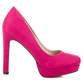 Vices Tacchi in pelle scamosciata sulla piattaforma rosa