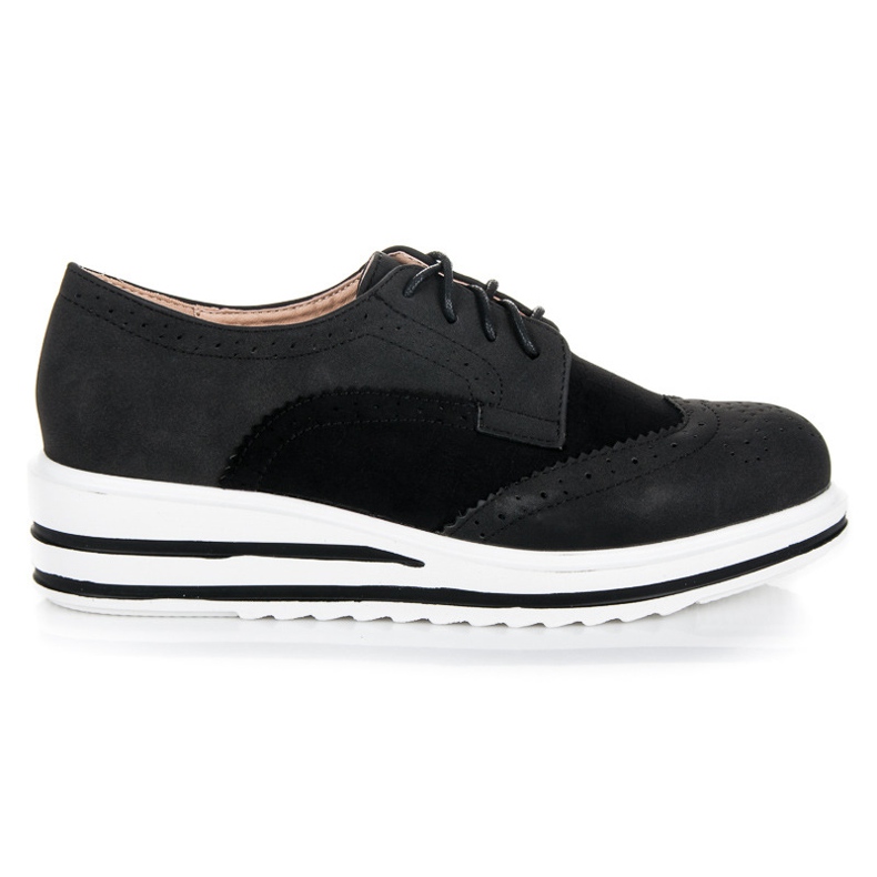 Vices Scarpe stringate in pelle scamosciata nero