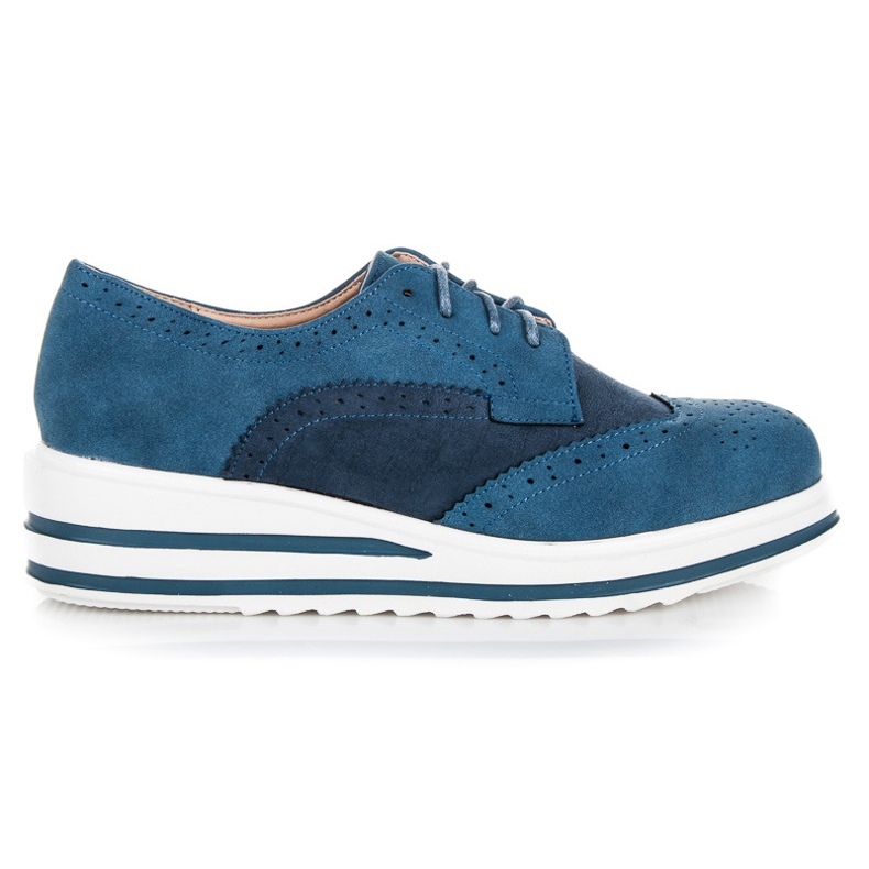 Vices Stivali stringati in pelle scamosciata blu