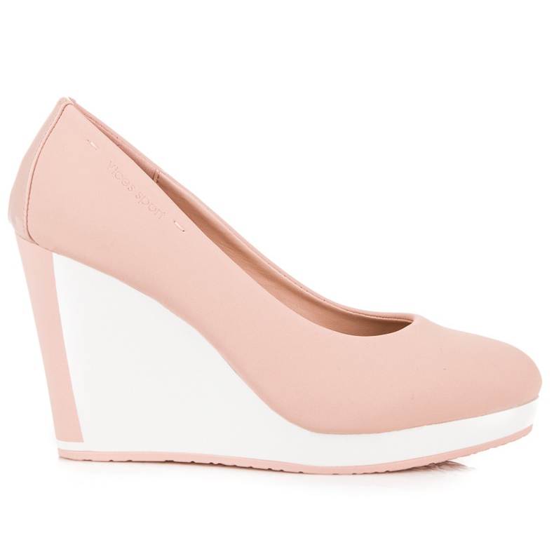 Vices Décolleté con zeppa rosa