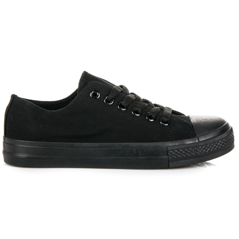 Sneakers allacciate da donna nero