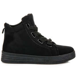 Sneaker alte stringate nero