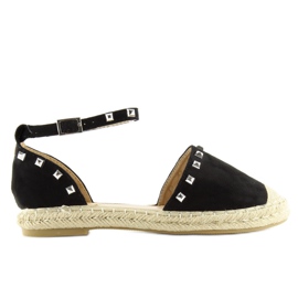 Espadrillas nere 99-26 nere con borchie nero