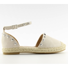 Espadrillas con borchie beige 99-26 beige