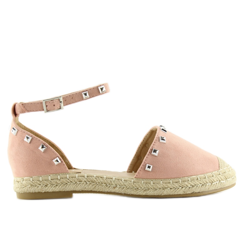 Espadrillas con borchie rosa 99-26 rosa