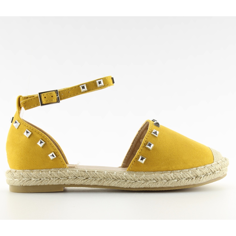 Espadrillas gialle 99-26 gialle con borchie giallo
