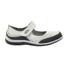 Filippo Ballerine da donna in pelle Vinceza bianca grigio