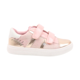 American Club Sneakers, scarpe sportive americane 16699 rosa giallo
