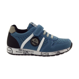 American Club ADI sport intarsio in pelle americana grigio blu nero bianco