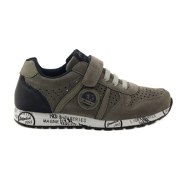 American Club Sottopiede in pelle sportiva americana punzonata blu navy grigio