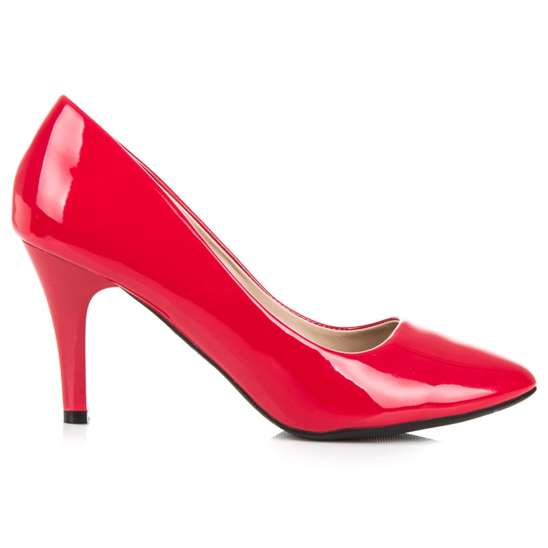 Scarpe con tacco in vernice rosso