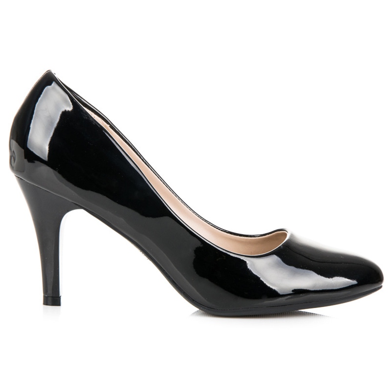 Scarpe con tacco in vernice nero
