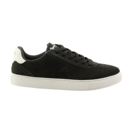 American Club Scarpe sportive da uomo, sneakers in pelle grigia 17003 multicolore