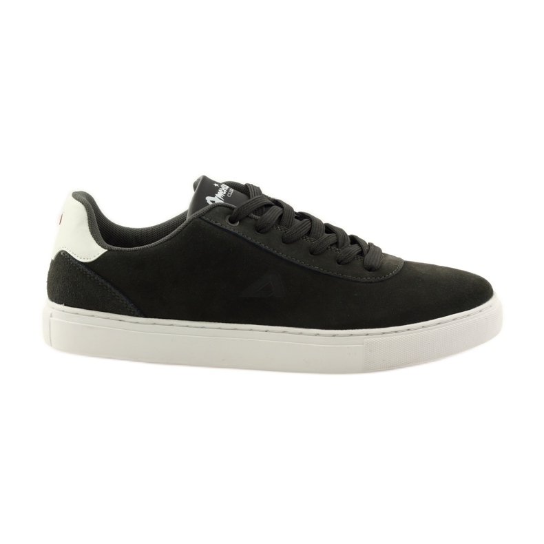 American Club Scarpe sportive da uomo, sneakers in pelle grigia 17003 multicolore