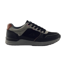 American Club American 610184 scarpe sportive da uomo nere nero grigio