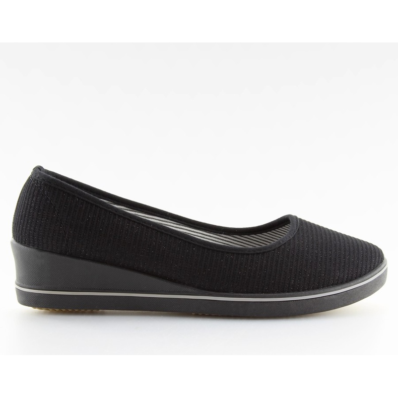 Ballerine nere con zeppa c21v nere nero
