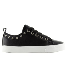 Nero BL122p Sneakers nere con zirconi