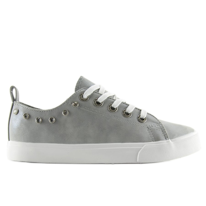 Grigie BL122p Sneakers grigie con zirconi grigio