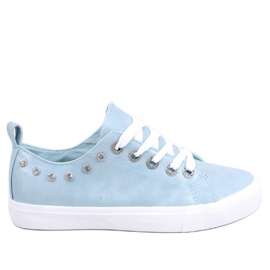 Blu BL122p Sneakers blu con zirconi