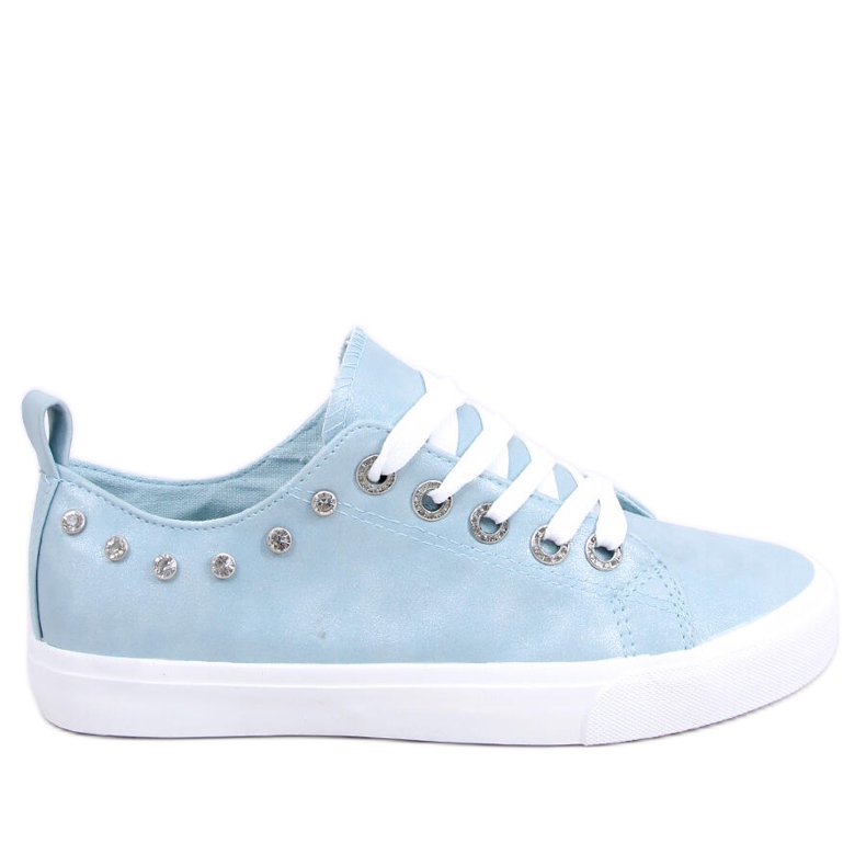 Blu BL122p Sneakers blu con zirconi