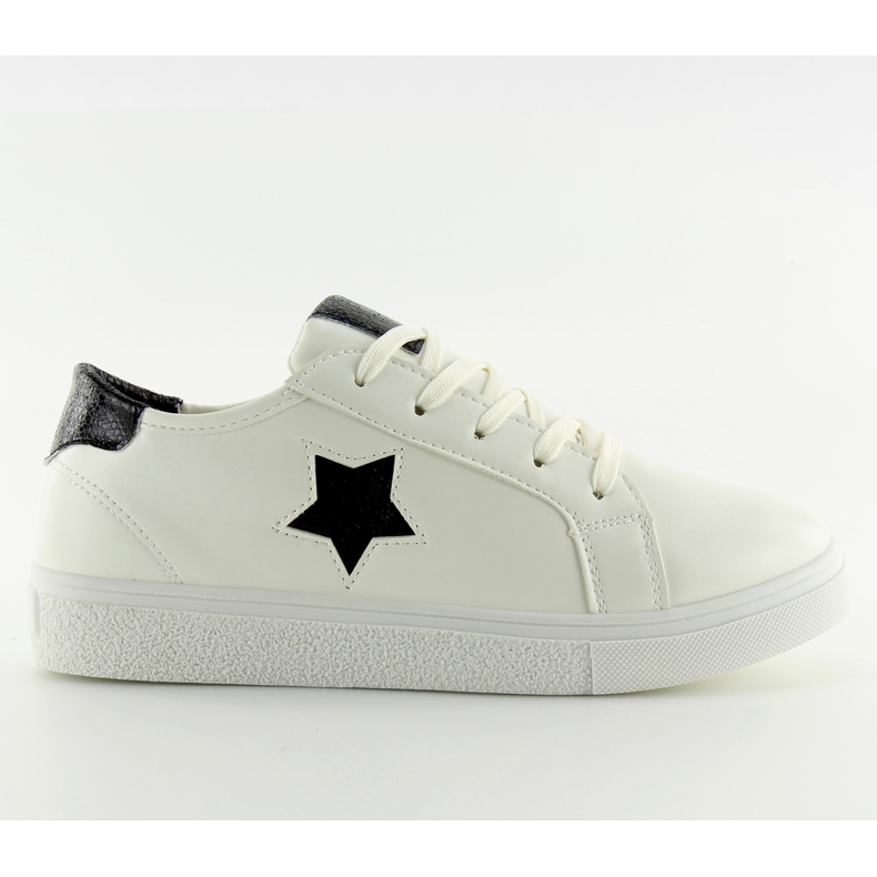 Sneakers bianche da donna 343-Y nere nero bianca