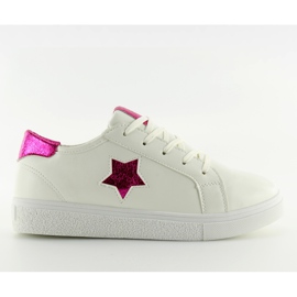 Sneakers bianche da donna 343-Y Rosse bianco